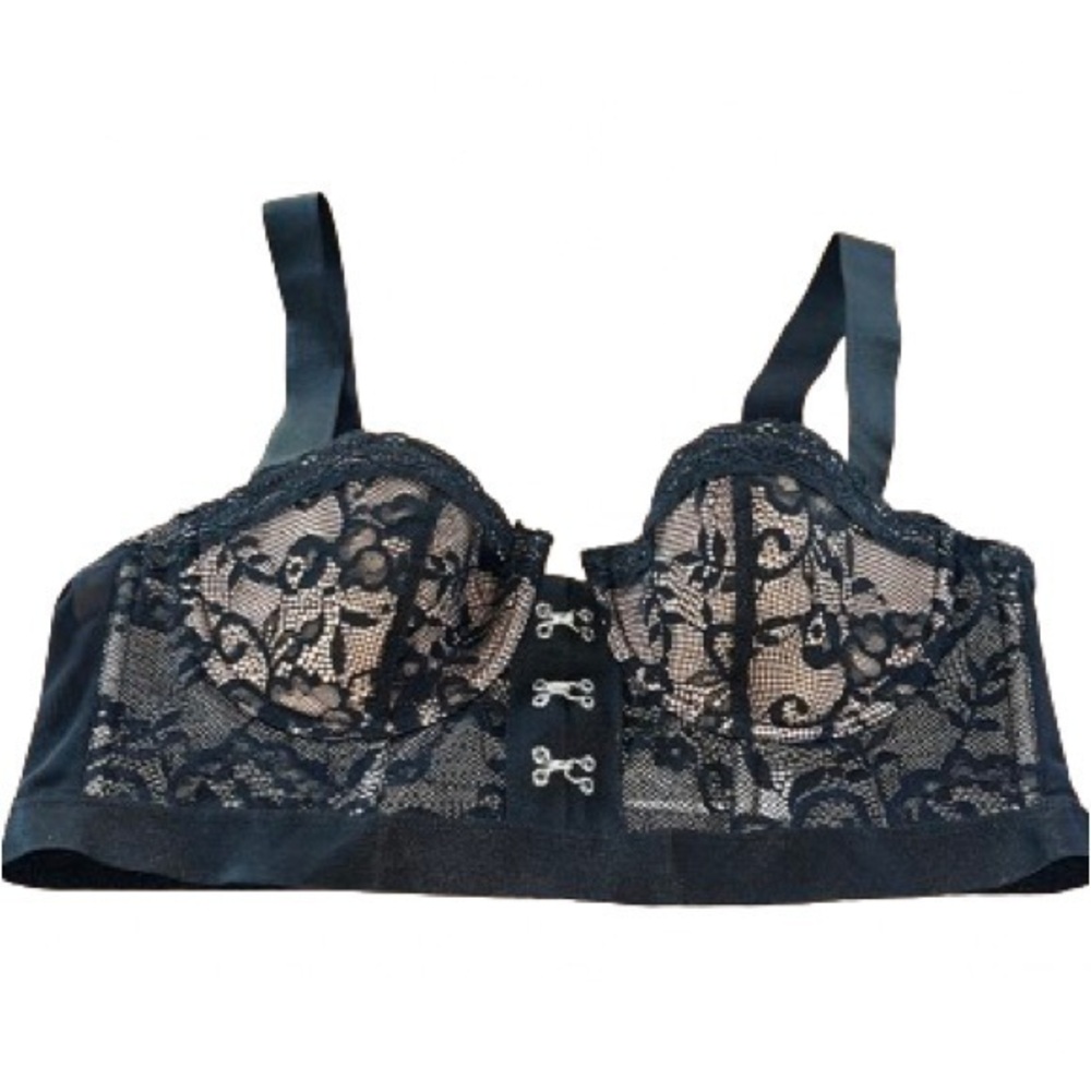 Adore Me black corset style bra with adjustable straps size 34B